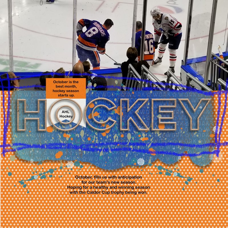 October 2021 Inspiration Challenge October The Start Of Hockey Season