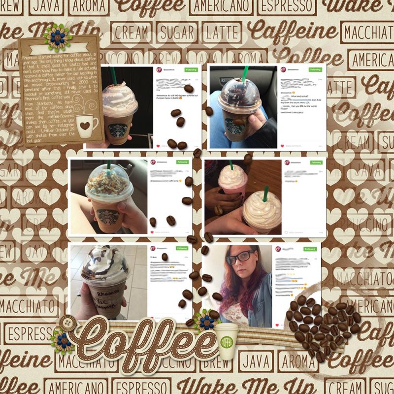 October Challenge (Georgia Bell font) - Coffee