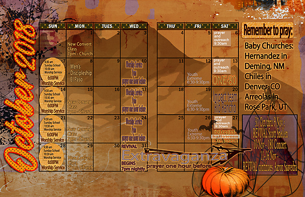 October Church Calendar