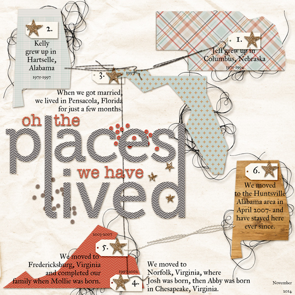 oh the places we have lived