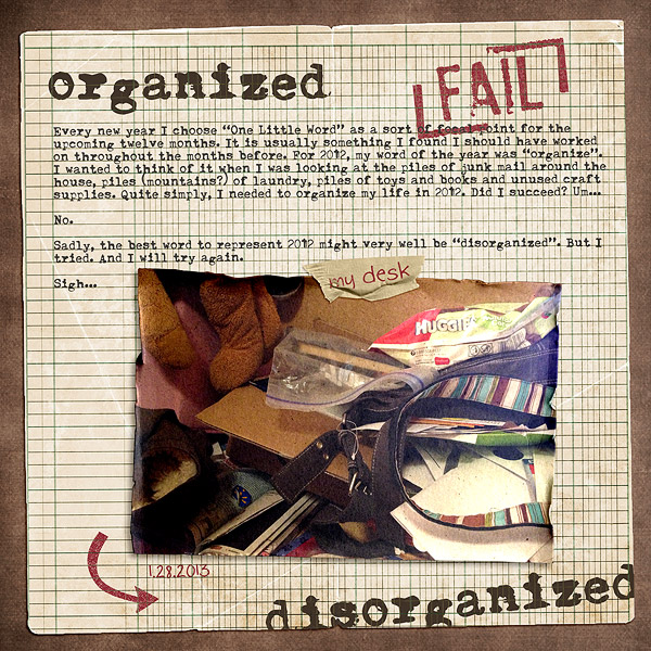 One Little Word: organize