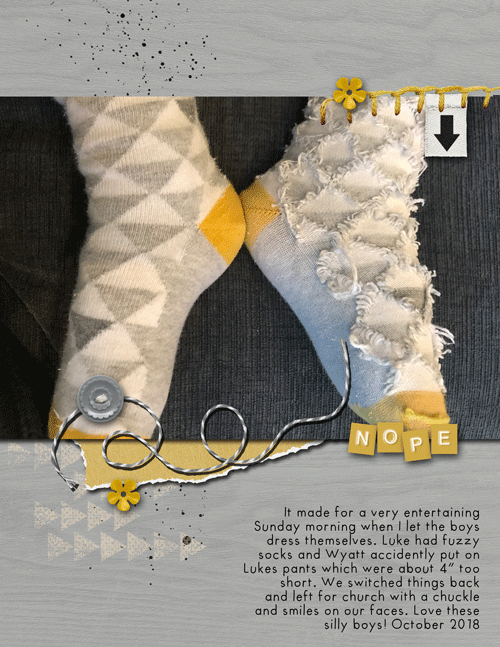 Oops, fuzzy socks!