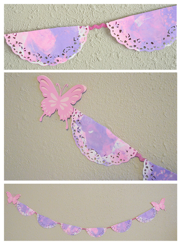 Painted Doily Banner