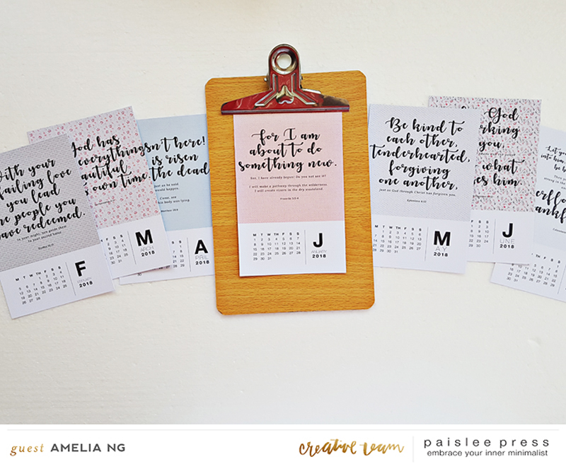 Paislee Press 2018 Calendar