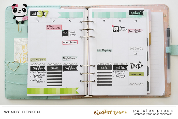 Paislee Press in my Planner
