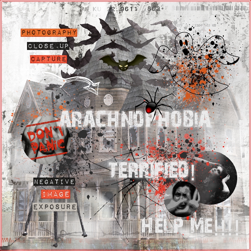 Paula Kesselring-Halloween Bash Layout Challenge-It Freaks Me Out!-EEK!