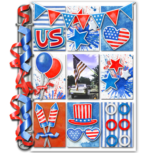 Paula Kesselring July BYOC Freedom Pocket Page