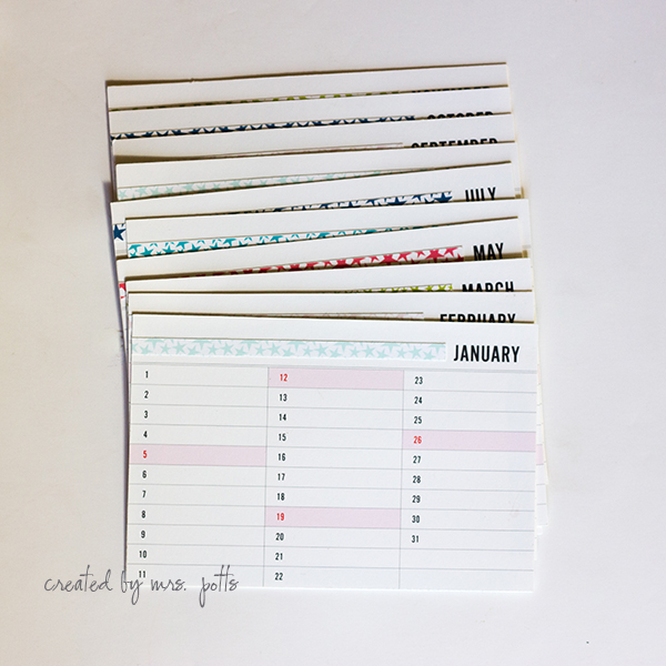 Perpetual Birthday Calendar