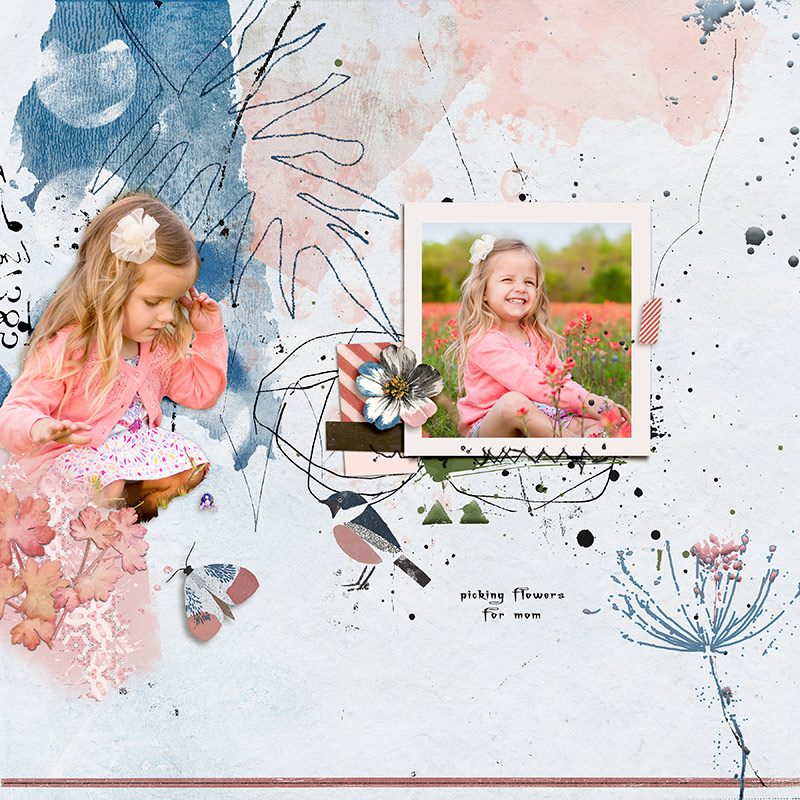 Picking flowers for mom