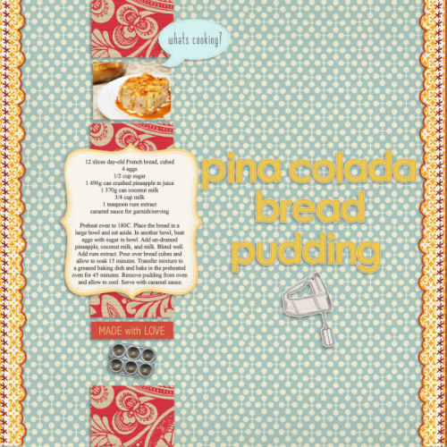 Pina Colada Bread PUdding