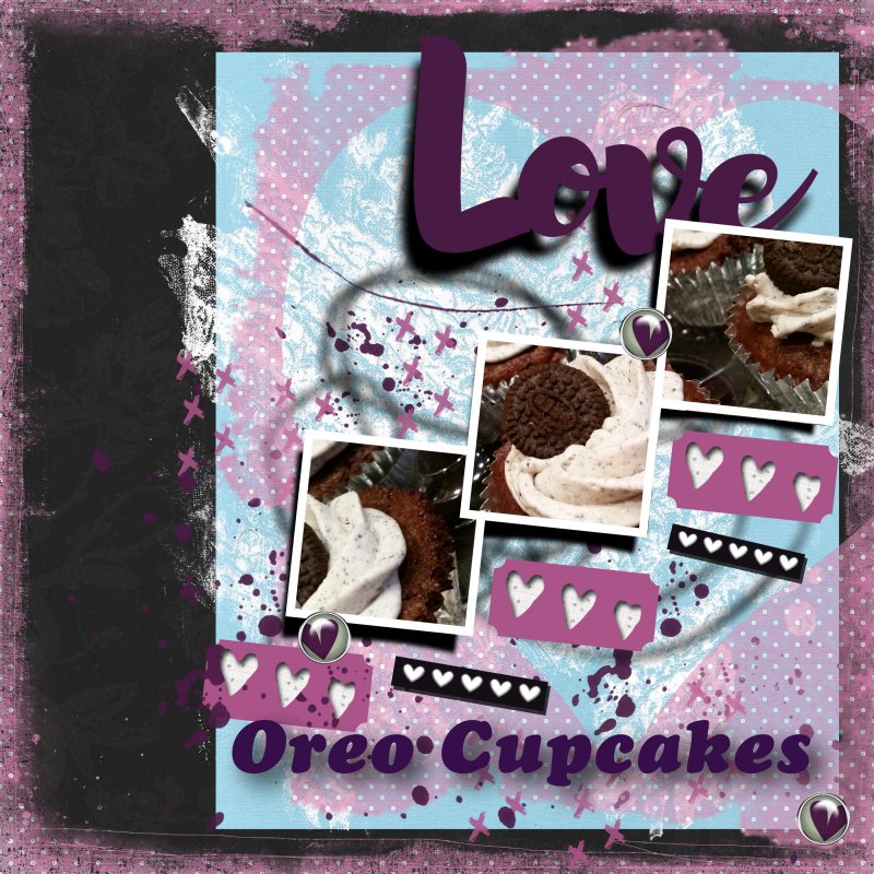 Pink Reptile Designs February Template Challenge Love Oreo Cupcakes