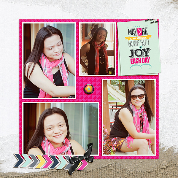 pink scarf