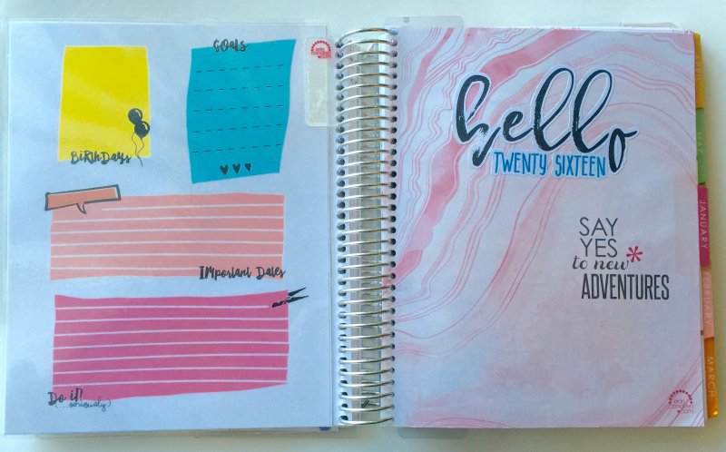 Planner Erin Condren spread 1