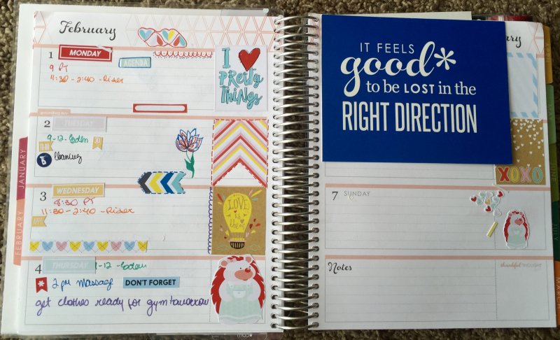 Planner February first week spread EC