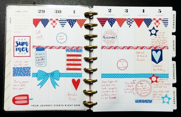 Planner Pages June 29 - July 5