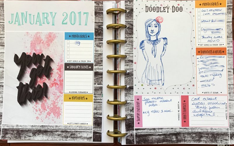 Planner spread 1 January