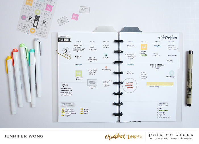 Planner spread for Week 3