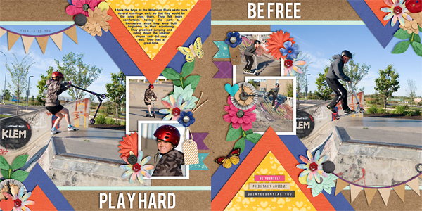 Play Hard, Be Free (Double Page)