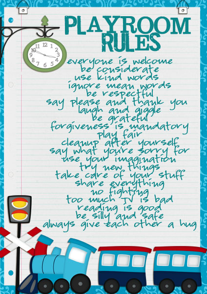 Playroom Rules