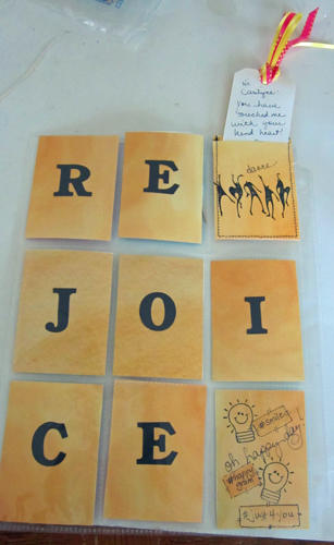 Pocket Letter for Carrie back