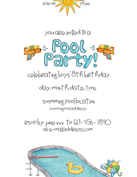 Pool Party Invite