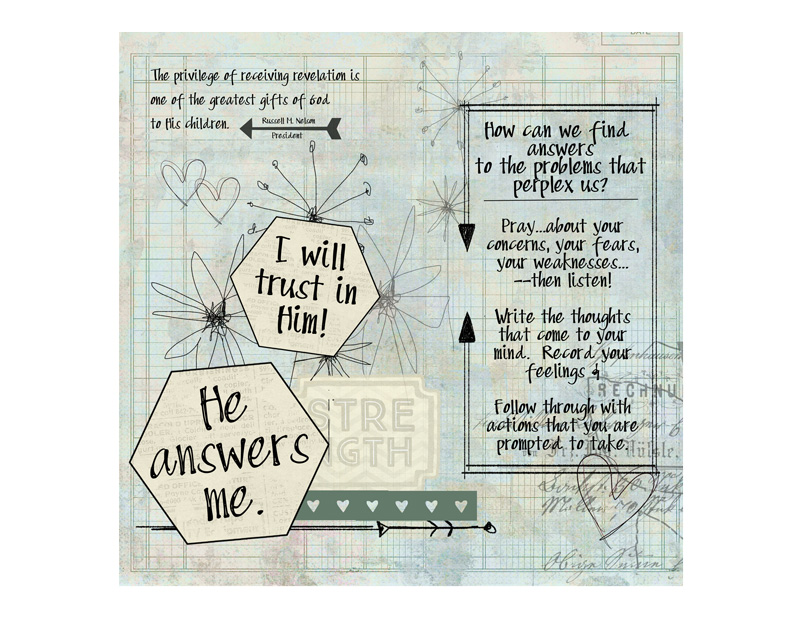 Prayer journal inside cover