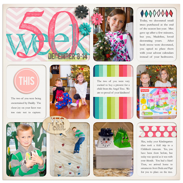 Project Life 2013 Week 50 (Left)