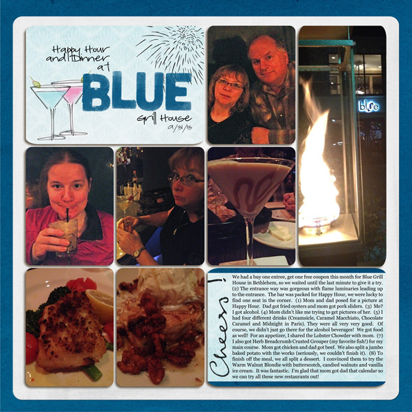 Project Life 2014: Dinner at Blue