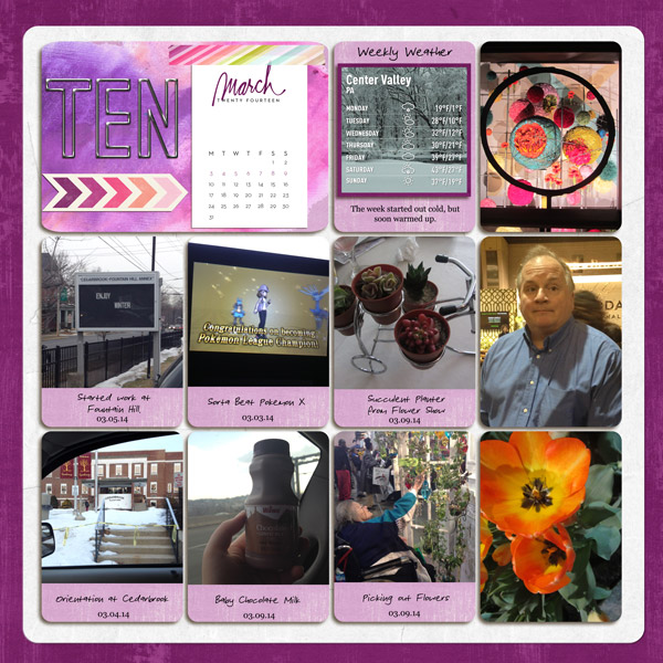 Project Life 2014: Week 10 (left)