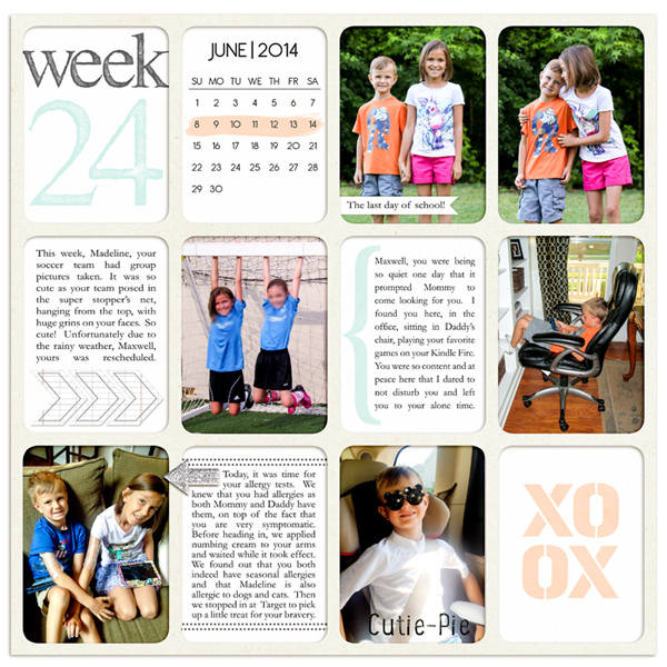 Project Life 2014 Week 24 (Left)