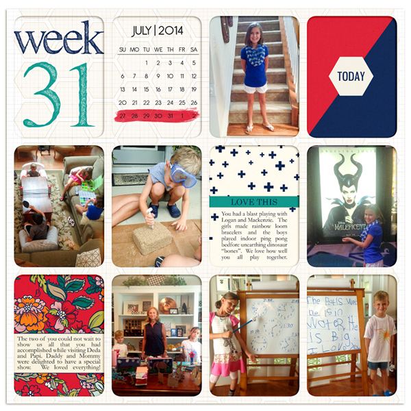 Project Life 2014 Week 31 (Left)