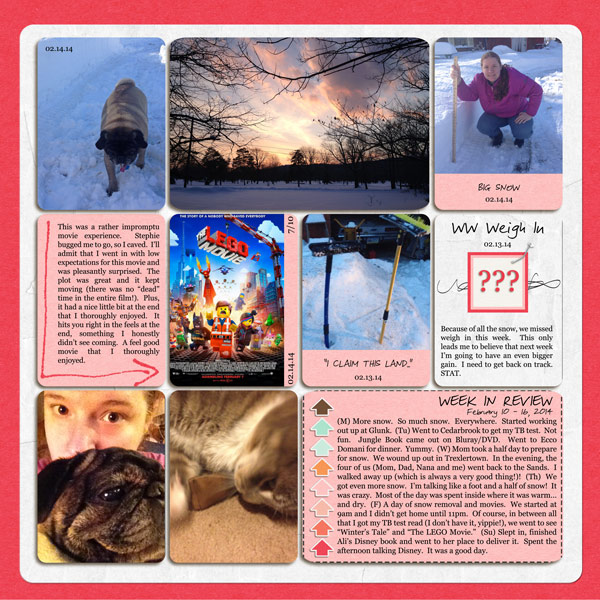 Project Life 2014: Week 7 (right)