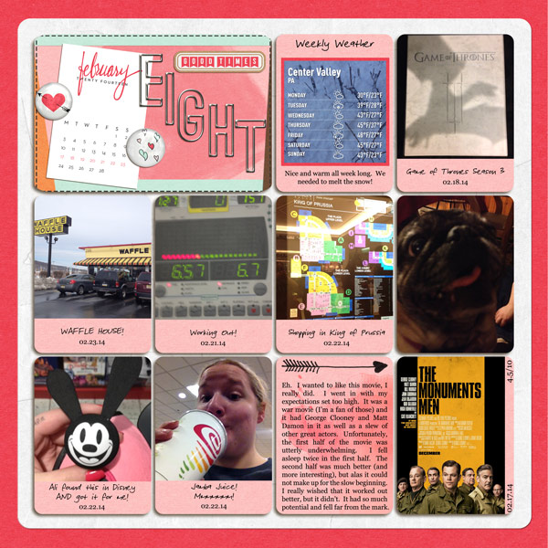 Project Life 2014: Week 8 (left)