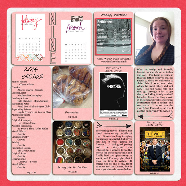 Project Life 2014: Week 9 (left)