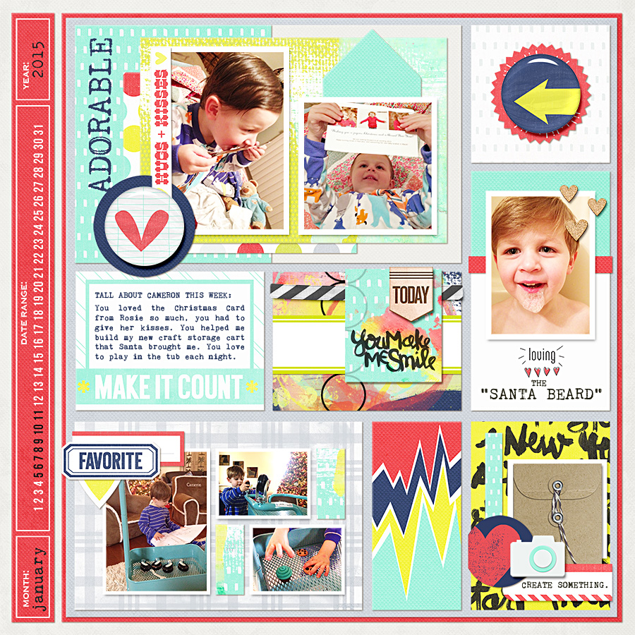 Project Life 2015 - Week 2 template - LEFT - amymarieschn
