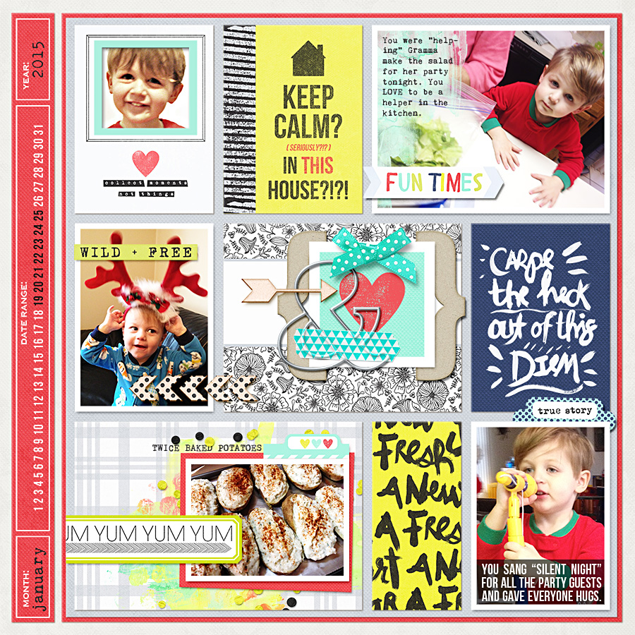 Project Life 2015 - Week 4 template - LEFT - amymarieschn