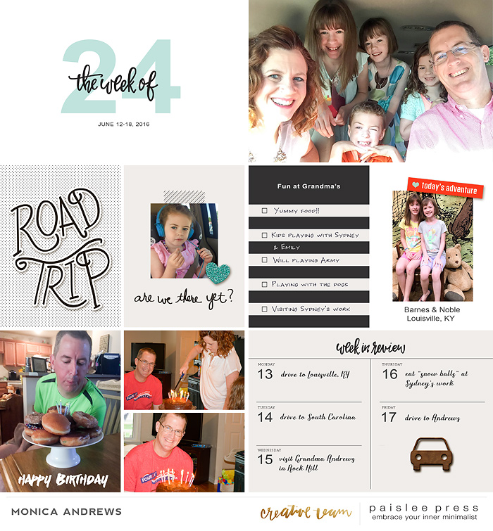 Project Life 2016 Week 24 - left