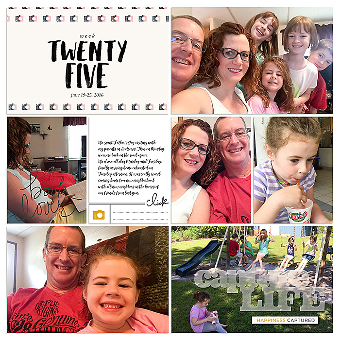 Project Life 2016 Week 25 - left