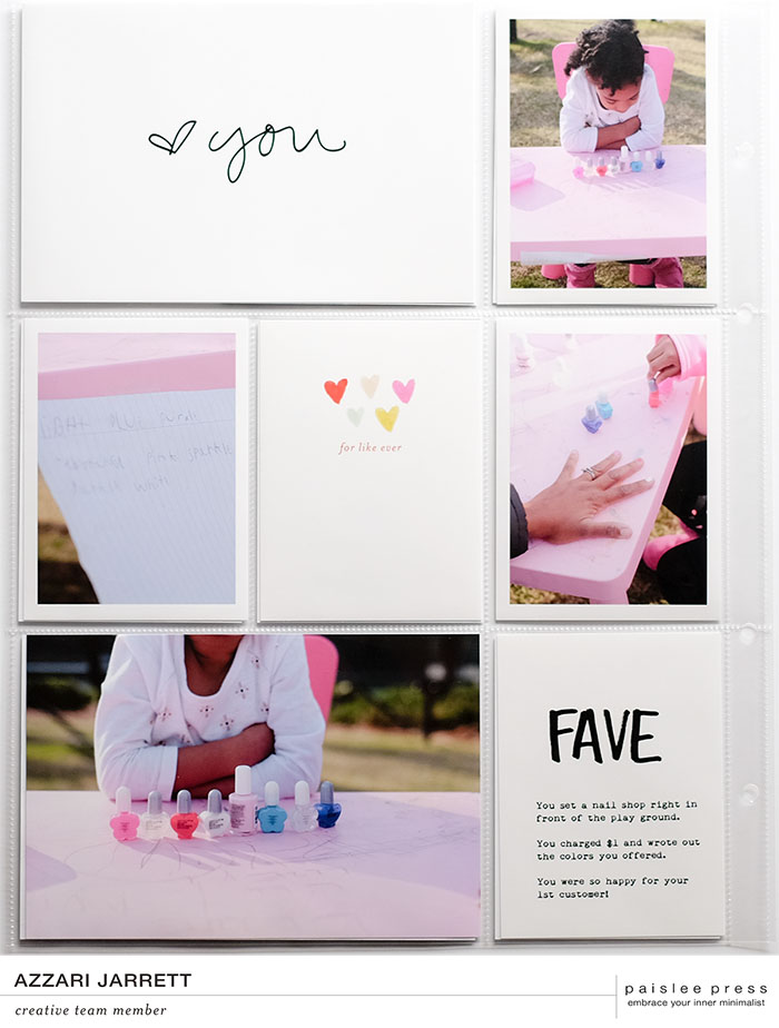 Project Life Layout
