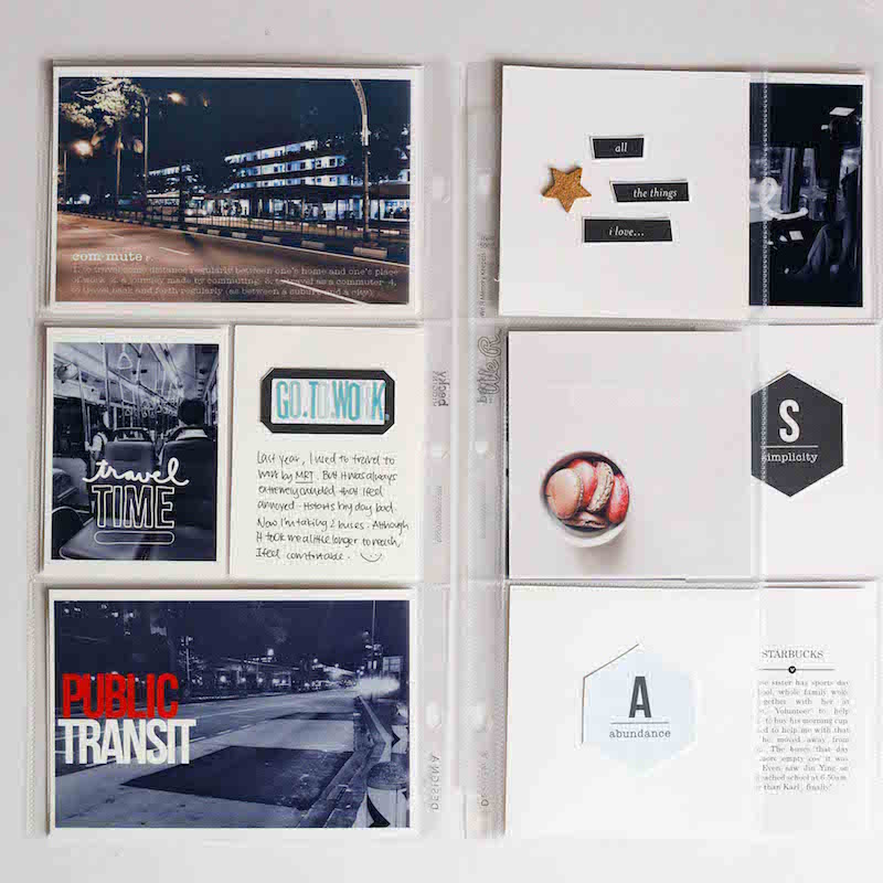 Project Life Spread - About the commute
