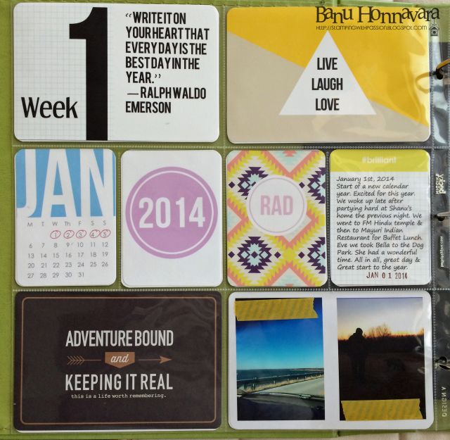 Project Life Week 1 - Left