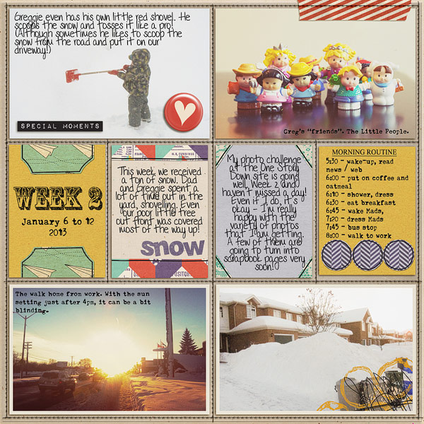 Project Life: Week 2 (left)