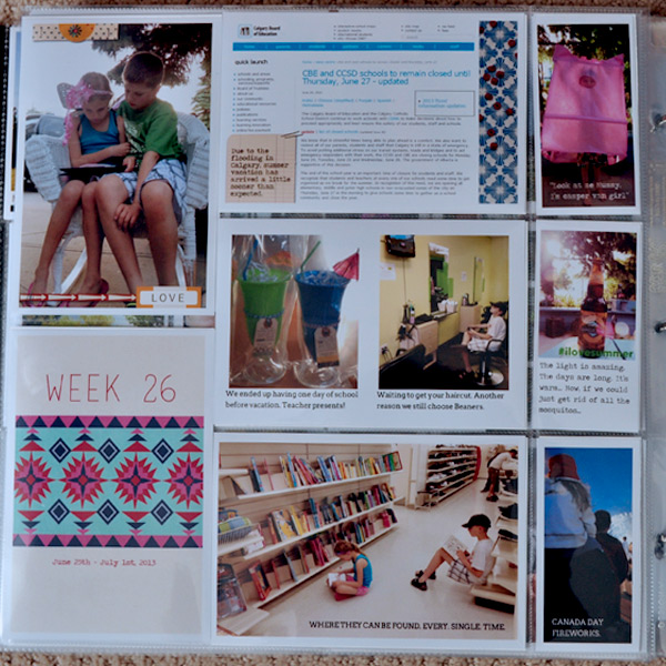 Project Life - Week 26 Left Hand Side