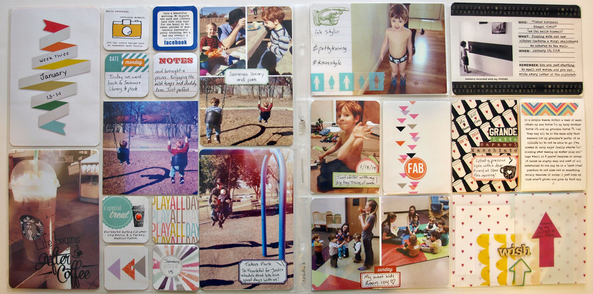 Project Life Week 3 full spread