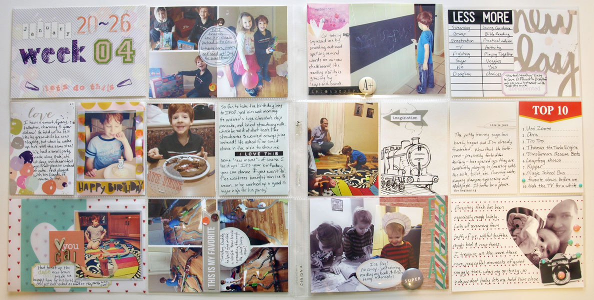 Project Life Week 4 full spread