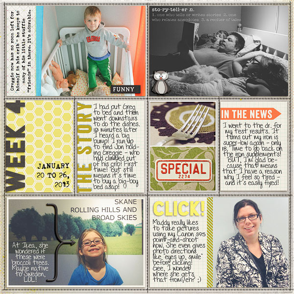 Project Life: Week 4 (left)