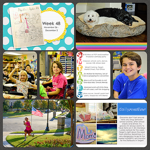 Project Life Week 48, page 1