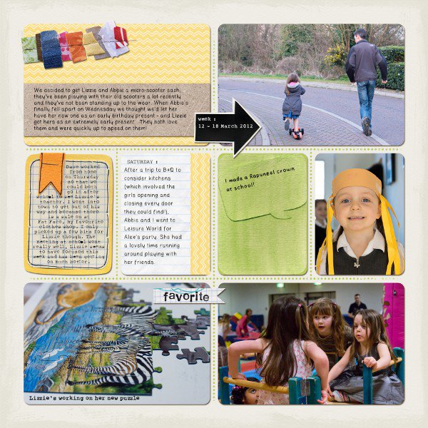 Project Life: week of March 12th : page 1