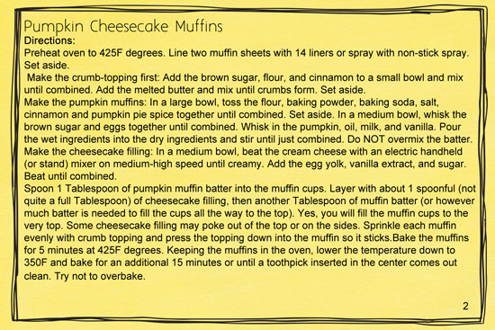 Pumpkin Cheesecake Muffins