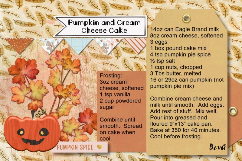 Pumpkin & Cream Cheese Cake